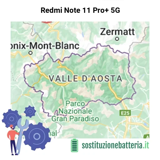 Batteria Redmi Note 11 Pro+ 5G da sostituire? Prezzi in Valle d’Aosta