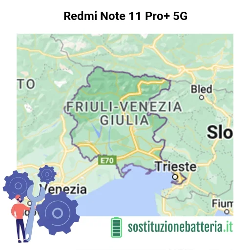 Batteria Redmi Note 11 Pro+ 5G da sostituire? Prezzi in Friuli-Venezia Giulia