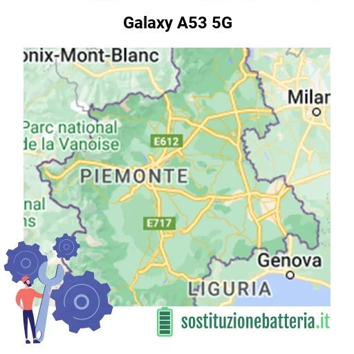 Batteria Galaxy A53 5G da sostituire? Prezzi in Piemonte