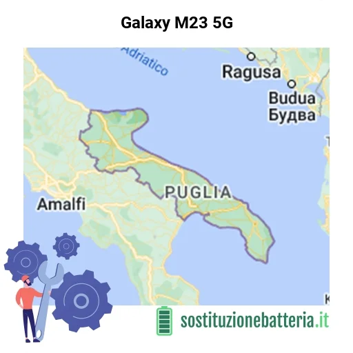 Batteria Galaxy M23 5G da sostituire? Prezzi in Puglia