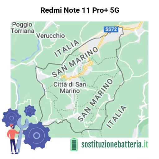 Batteria Redmi Note 11 Pro+ 5G da sostituire? Prezzi in Repubblica di San Marino