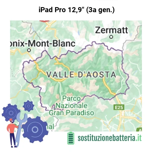 Batteria iPad Pro 12,9" (3a gen.) da sostituire? Prezzi in Valle d’Aosta