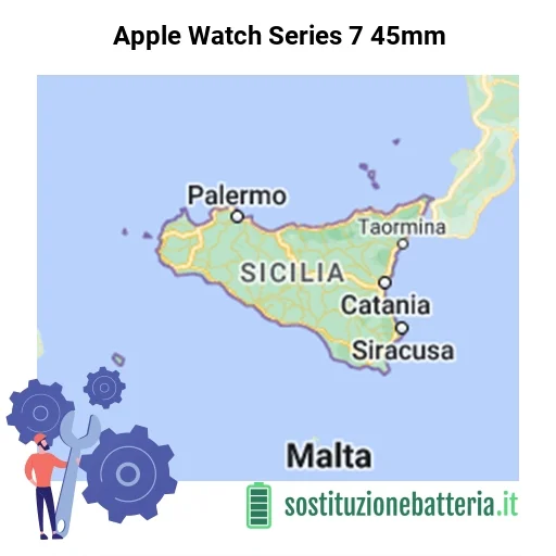 Batteria Apple Watch Series 7 45mm da sostituire? Prezzi in Sicilia