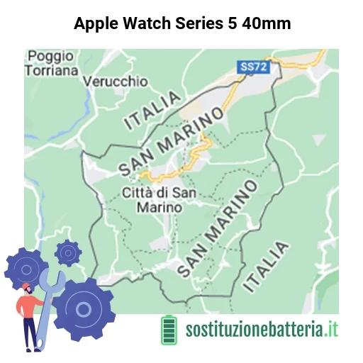 Batteria Apple Watch Series 5 40mm da sostituire? Prezzi in Repubblica di San Marino