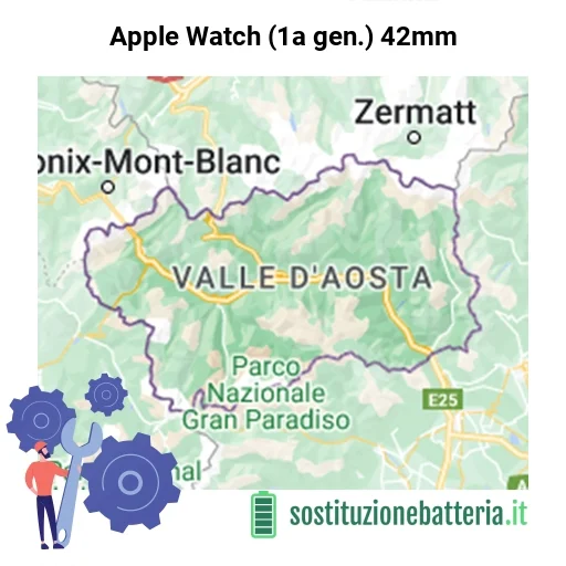 Batteria Apple Watch (1a gen.) 42mm da sostituire? Prezzi in Valle d’Aosta