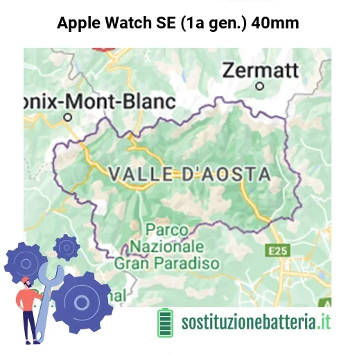 Batteria Apple Watch SE (1a gen.) 40mm da sostituire? Prezzi in Valle d’Aosta