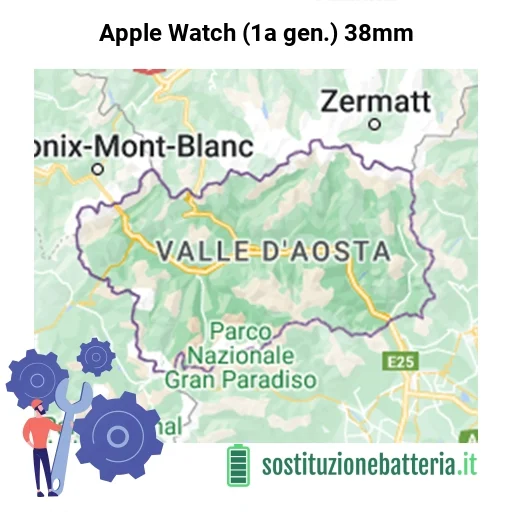 Batteria Apple Watch (1a gen.) 38mm da sostituire? Prezzi in Valle d’Aosta