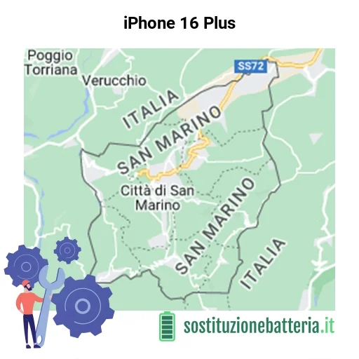 Batteria iPhone 16 Plus da sostituire? Prezzi in Repubblica di San Marino
