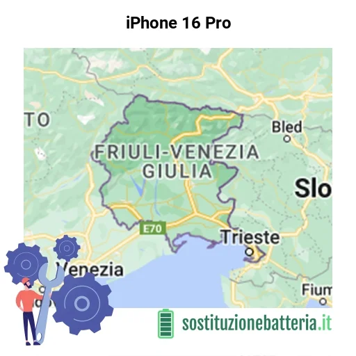 Batteria iPhone 16 Pro da sostituire? Prezzi in Friuli-Venezia Giulia