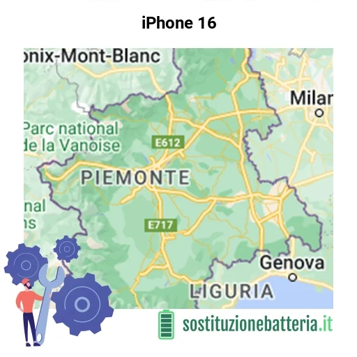 Batteria iPhone 16 da sostituire? Prezzi in Piemonte