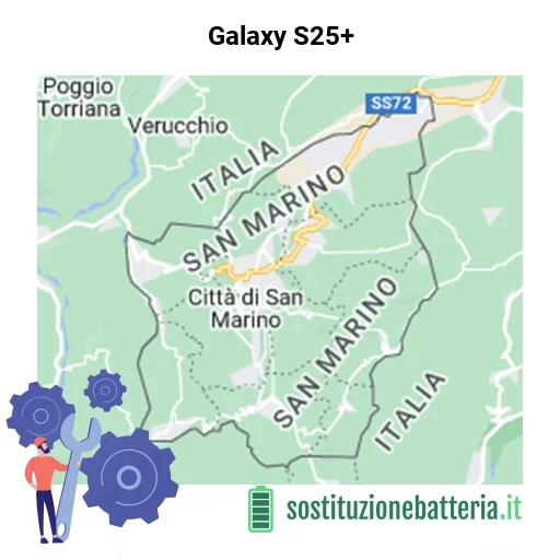 Batteria Galaxy S25+ da sostituire? Prezzi in Repubblica di San Marino