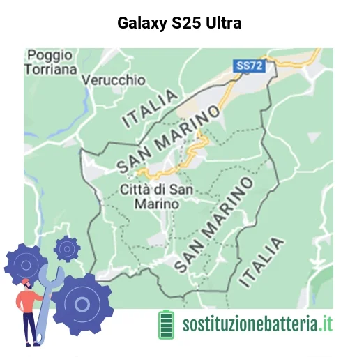 Batteria Galaxy S25 Ultra da sostituire? Prezzi in Repubblica di San Marino