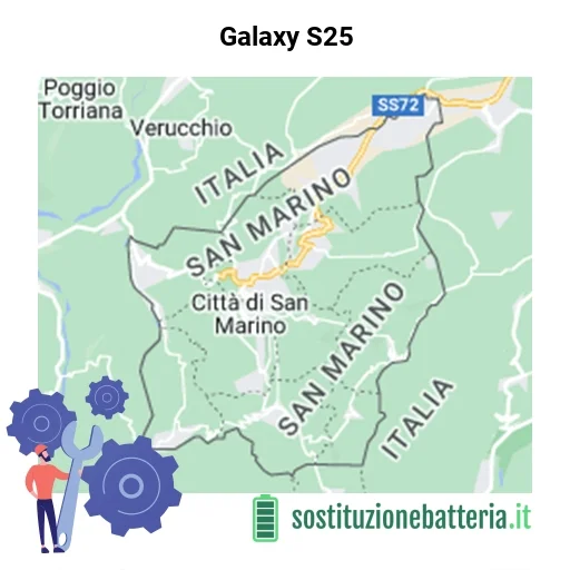 Batteria Galaxy S25 da sostituire? Prezzi in Repubblica di San Marino