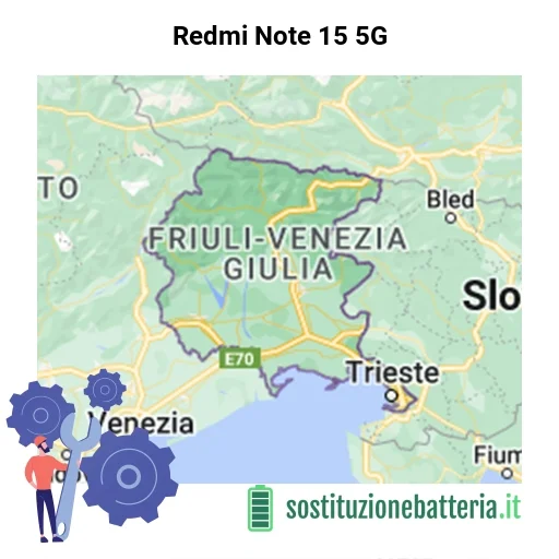 Batteria Redmi Note 15 5G da sostituire? Prezzi in Friuli-Venezia Giulia