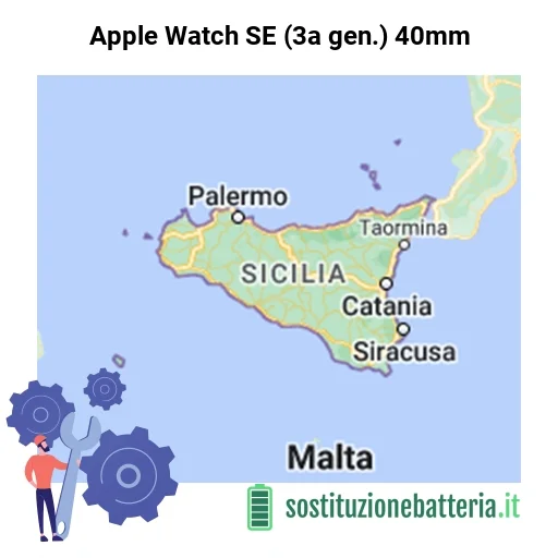 Batteria Apple Watch SE (3a gen.) 40mm da sostituire? Prezzi in Sicilia