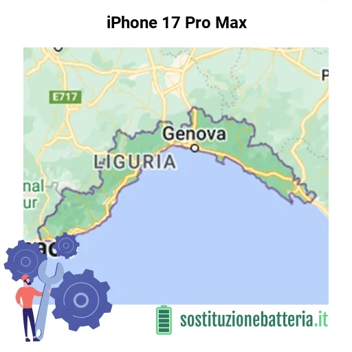 Batteria iPhone 17 Pro Max da sostituire? Prezzi in Liguria Batteria iPhone 17 Pro Max da sostituire? Prezzi in Liguria