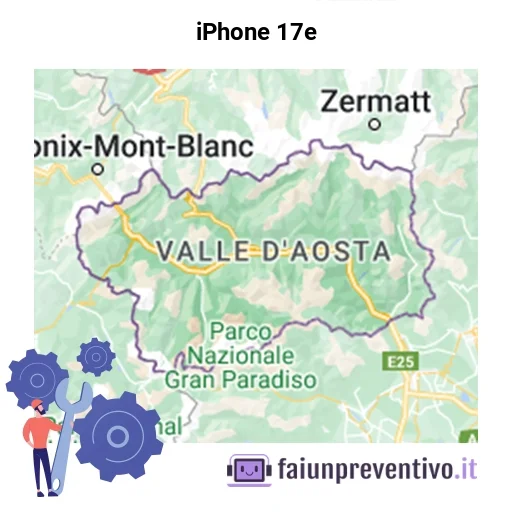 Centri assistenza Apple iPhone 17e in Valle d’Aosta Centri assistenza Apple iPhone 17e in Valle d’Aosta