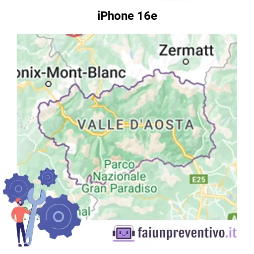 Centri assistenza Apple iPhone 16e in Valle d’Aosta Centri assistenza Apple iPhone 16e in Valle d’Aosta