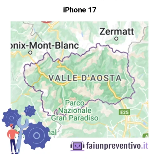 Centri assistenza Apple iPhone 17 in Valle d’Aosta Centri assistenza Apple iPhone 17 in Valle d’Aosta