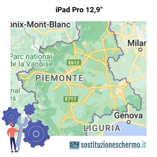 Schermo iPad Pro 12,9" da sostituire? Prezzi in Piemonte