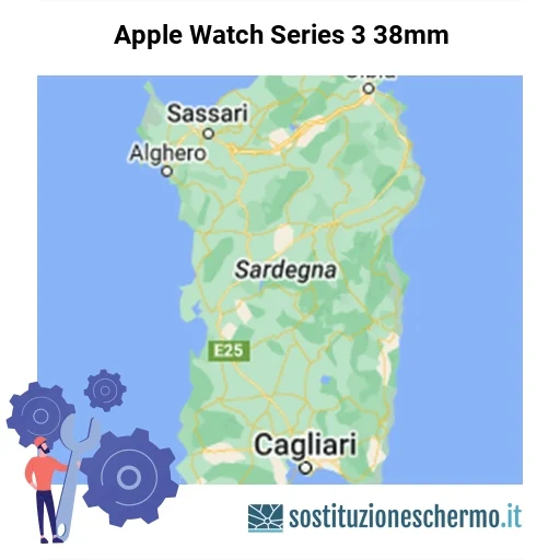 Schermo Apple Watch Series 3 38mm da sostituire? Prezzi in Sardegna