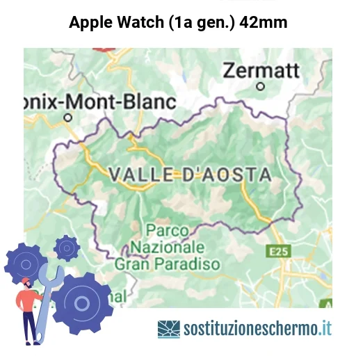 Schermo Apple Watch (1a gen.) 42mm da sostituire? Prezzi in Valle d’Aosta