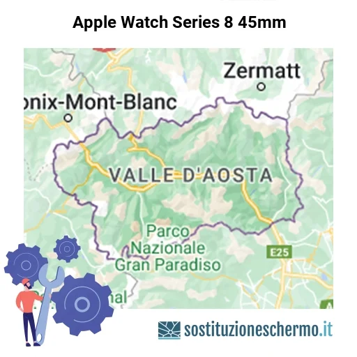 Schermo Apple Watch Series 8 45mm da sostituire? Prezzi in Valle d’Aosta