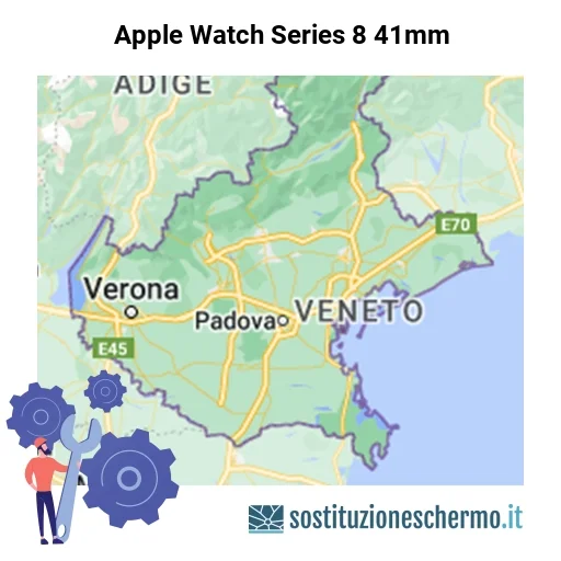 Schermo Apple Watch Series 8 41mm da sostituire? Prezzi in Veneto