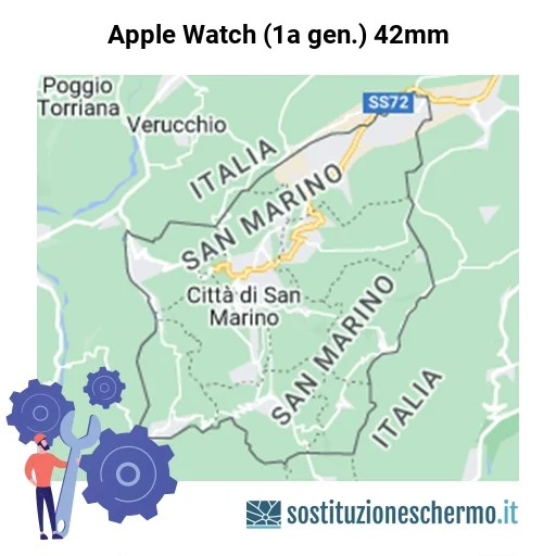 Schermo Apple Watch (1a gen.) 42mm da sostituire? Prezzi in Repubblica di San Marino