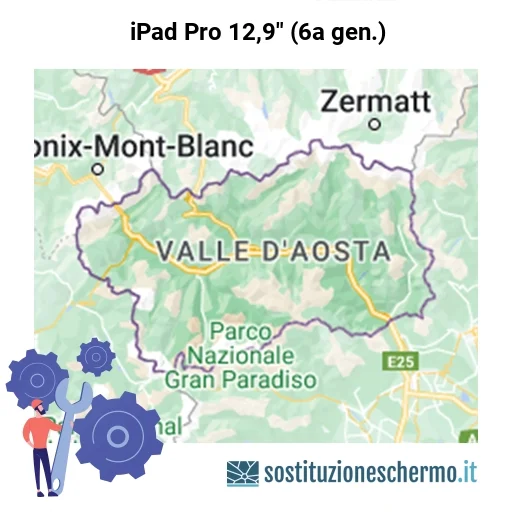 Schermo iPad Pro 12,9" (6a gen.) da sostituire? Prezzi in Valle d’Aosta