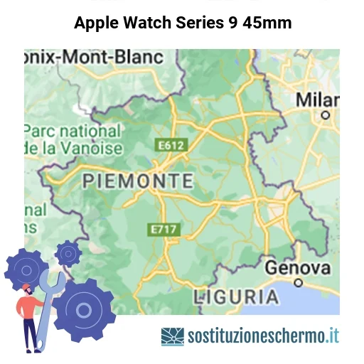 Schermo Apple Watch Series 9 45mm da sostituire? Prezzi in Piemonte