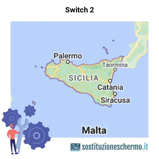 Schermo Switch 2 da sostituire? Prezzi in Sicilia
