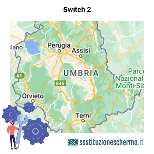 Schermo Switch 2 da sostituire? Prezzi in Umbria
