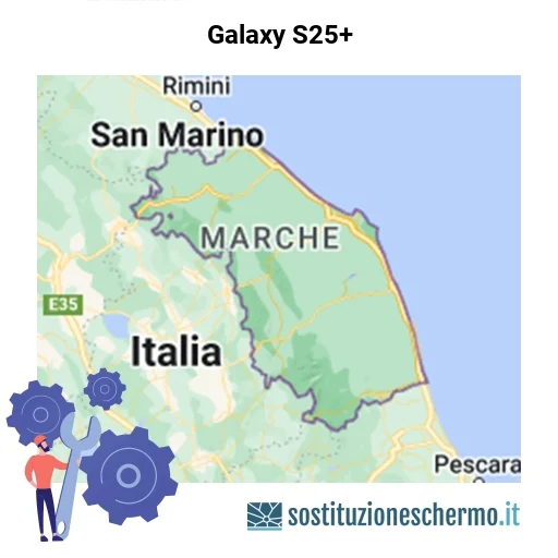 Schermo Galaxy S25+ da sostituire? Prezzi in Marche
