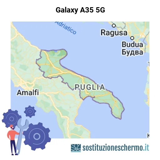 Schermo Galaxy A35 5G da sostituire? Prezzi in Puglia Schermo Galaxy A35 5G da sostituire? Prezzi in Puglia