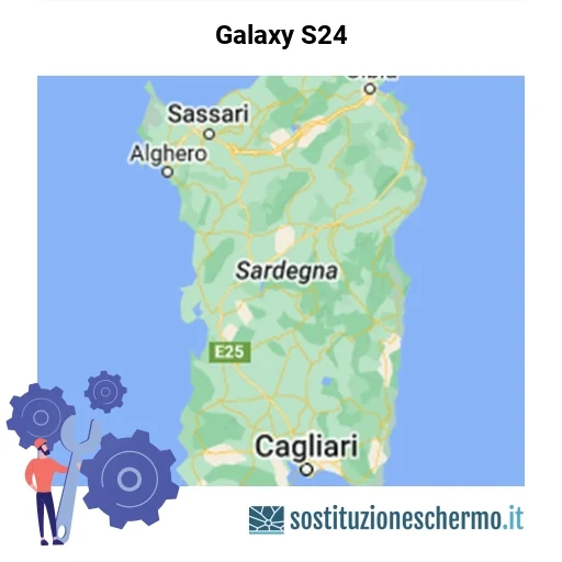 Schermo Galaxy S24 da sostituire? Prezzi in Sardegna