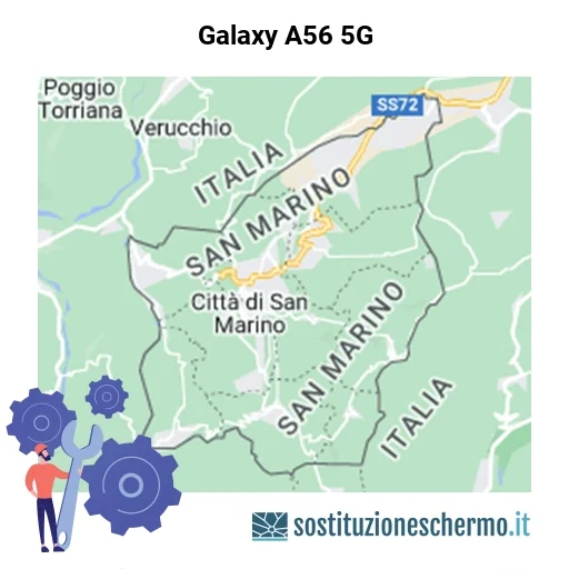 Schermo Galaxy A56 5G da sostituire? Prezzi in Repubblica di San Marino
