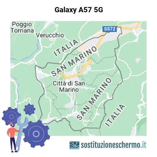 Schermo Galaxy A57 5G da sostituire? Prezzi in Repubblica di San Marino