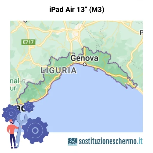 Schermo iPad Air 13" (M3) da sostituire? Prezzi in Liguria