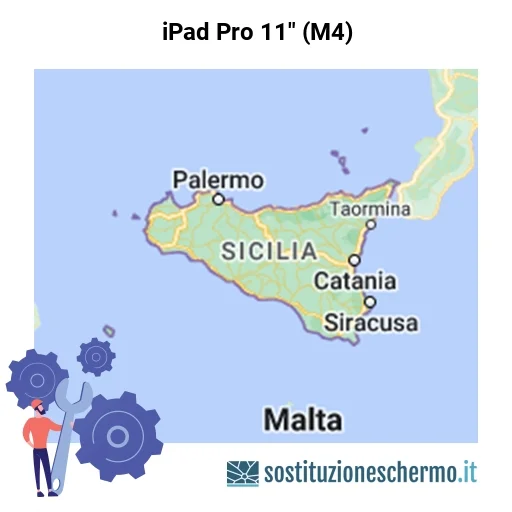 Schermo iPad Pro 11" (M4) da sostituire? Prezzi in Sicilia