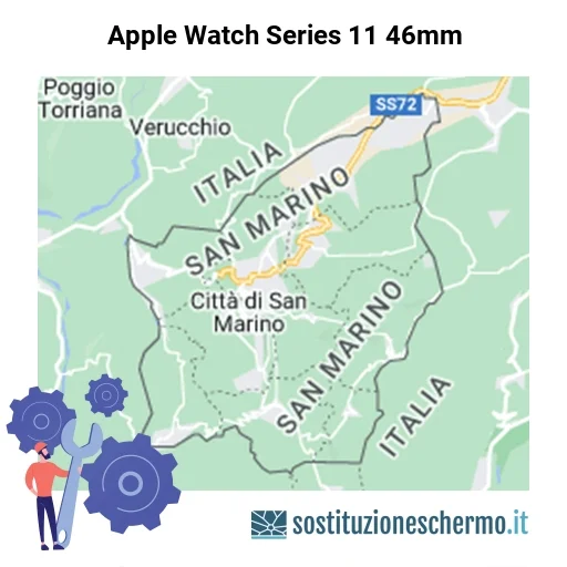 Schermo Apple Watch Series 11 46mm da sostituire? Prezzi in Repubblica di San Marino