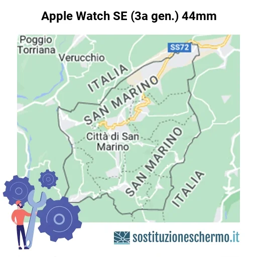 Schermo Apple Watch SE (3a gen.) 44mm da sostituire? Prezzi in Repubblica di San Marino