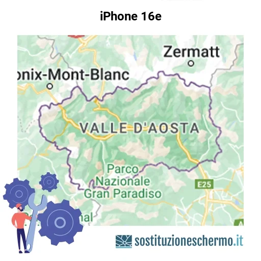 Schermo iPhone 16e da sostituire? Prezzi in Valle d’Aosta