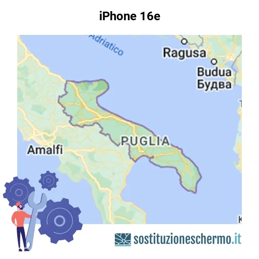 Schermo iPhone 16e da sostituire? Prezzi in Puglia