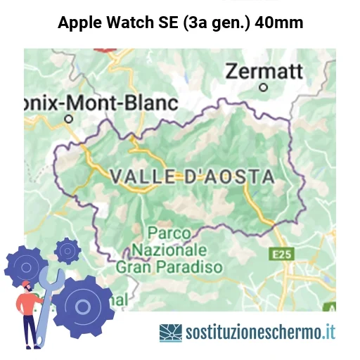 Schermo Apple Watch SE (3a gen.) 40mm da sostituire? Prezzi in Valle d’Aosta