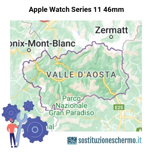 Schermo Apple Watch Series 11 46mm da sostituire? Prezzi in Valle d’Aosta